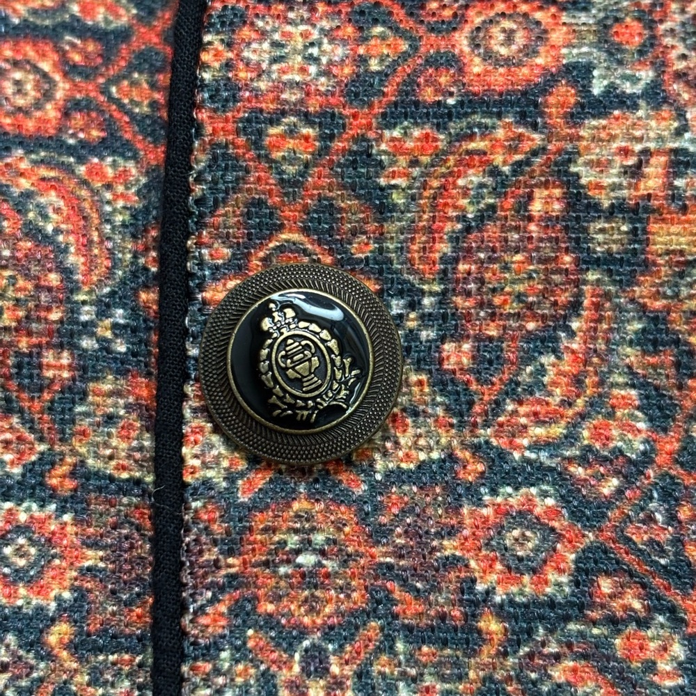 Stunning Orange & Black Sherwani Nehru Kids Vest - Picture 7 of 8